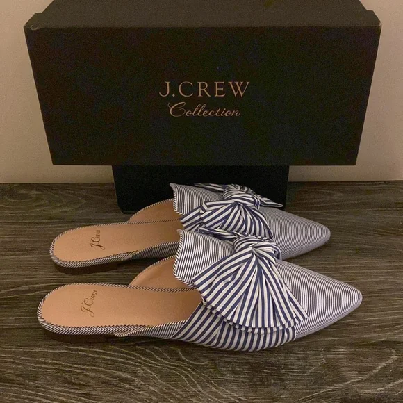 Brand new J crew women’s Bow tie slides - Picture 5 of 9